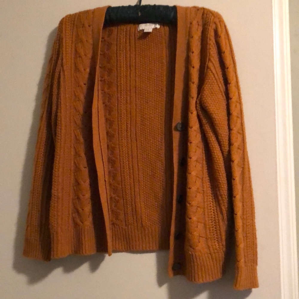 Mustard sweater cardigan